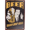 Clayre & Eef Wanddecoratie 20x30 cm Bruin Geel Metaal Beer Muurdecoratie Wandversiering Tekstbord