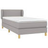 vidaXL Boxspring met matras stof lichtgrijs 90x190 cm