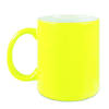 1x stuks neon gele bekers/ koffiemokken 330 ml - Bekers