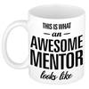 Bellatio Decorations Mok - This is what an awesome mentor looks like tekst cadeau - beker - 300 ml - juffen / meester da