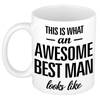 Awesome best man cadeau mok / beker voor je getuigen 300 ml - feest mokken