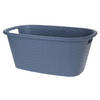Wasmand/wasgoed draagmand grijsblauw 35 liter 60 x 40 x 25 cm huishouden - Wasmanden