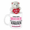 Cadeau beker Trotse moeder van de leukste kinderen + beertje hartje - Moederdag/ Moeder cadeautje - feest mokken