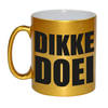 Bellatio Decorations Dikke doei afscheids cadeau mok - goud - 300 ml keramiek - feest mokken