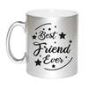 Best Friend Ever cadeau mok / beker zilverglanzend 330 ml - feest mokken