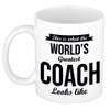 Worlds Greatest Coach cadeau mok / beker 300 ml - feest mokken
