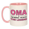 Oma the legend cadeau mok / verjaardag beker 300 ml - feest mokken