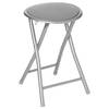 Bijzet krukje/stoel - Opvouwbaar - zilver/grijs - 46 cm - Krukjes