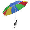 Regenboog gekleurde tuin/strand parasol 180 cm met grondharing van 45 cm - Parasols