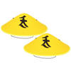 2x Chinese Aziatische hoed geel verkleed accessoire - Verkleedhoofddeksels