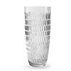 Bloemenvaas - transparant glas - stripes motief - H30 x D13 cm - Vazen