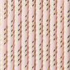 Drinkrietjes - papier - 30x - roze/goud strepen - 19,5 cm - rietjes - Drinkrietjes