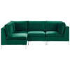 Beliani EVJA - Modulaire Sofa-Groen-Fluweel