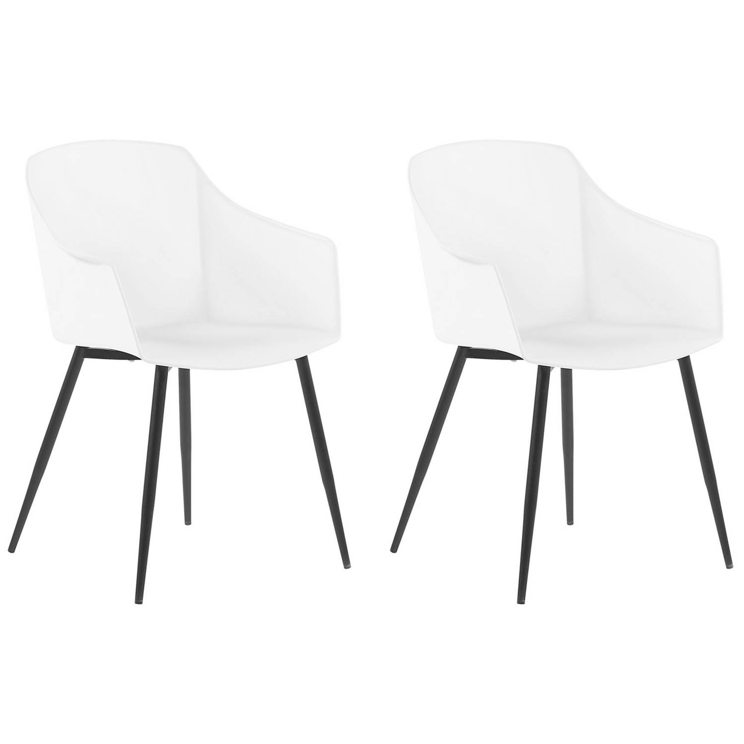 Beliani FONDA set van 2 stoelen wit