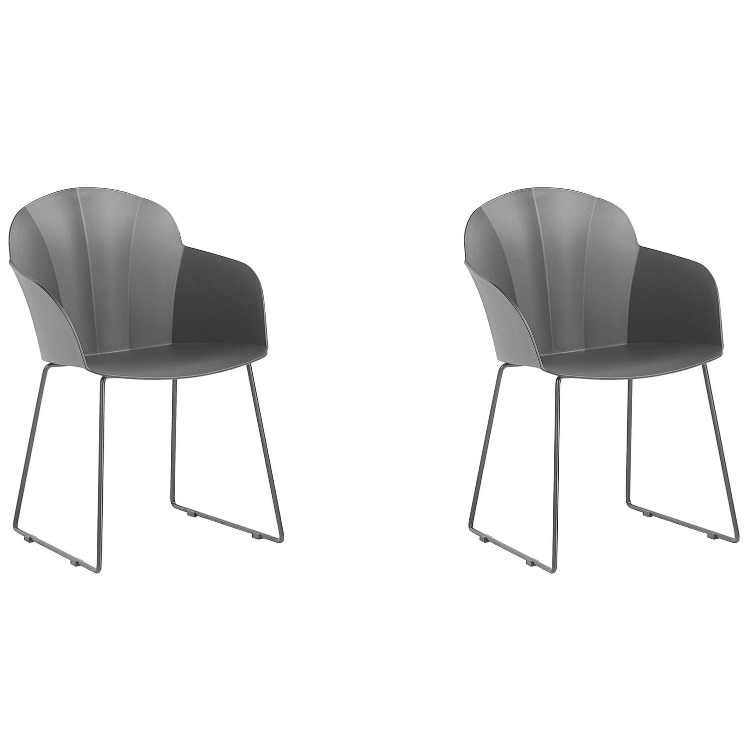 Beliani SYLVA set van 2 stoelen zwart