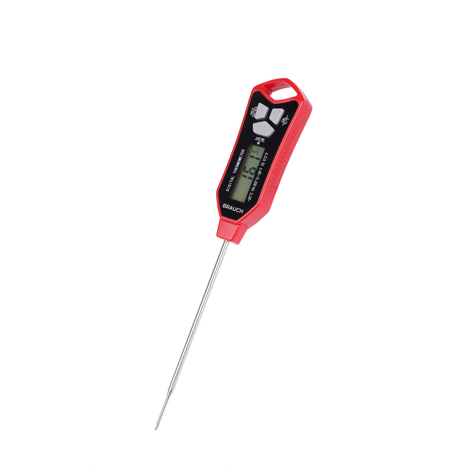 Brauch Tp400 Thermometer Keukenthermometer Rvs Voedsel Melk, Vlees, Bbq, Water, Rood