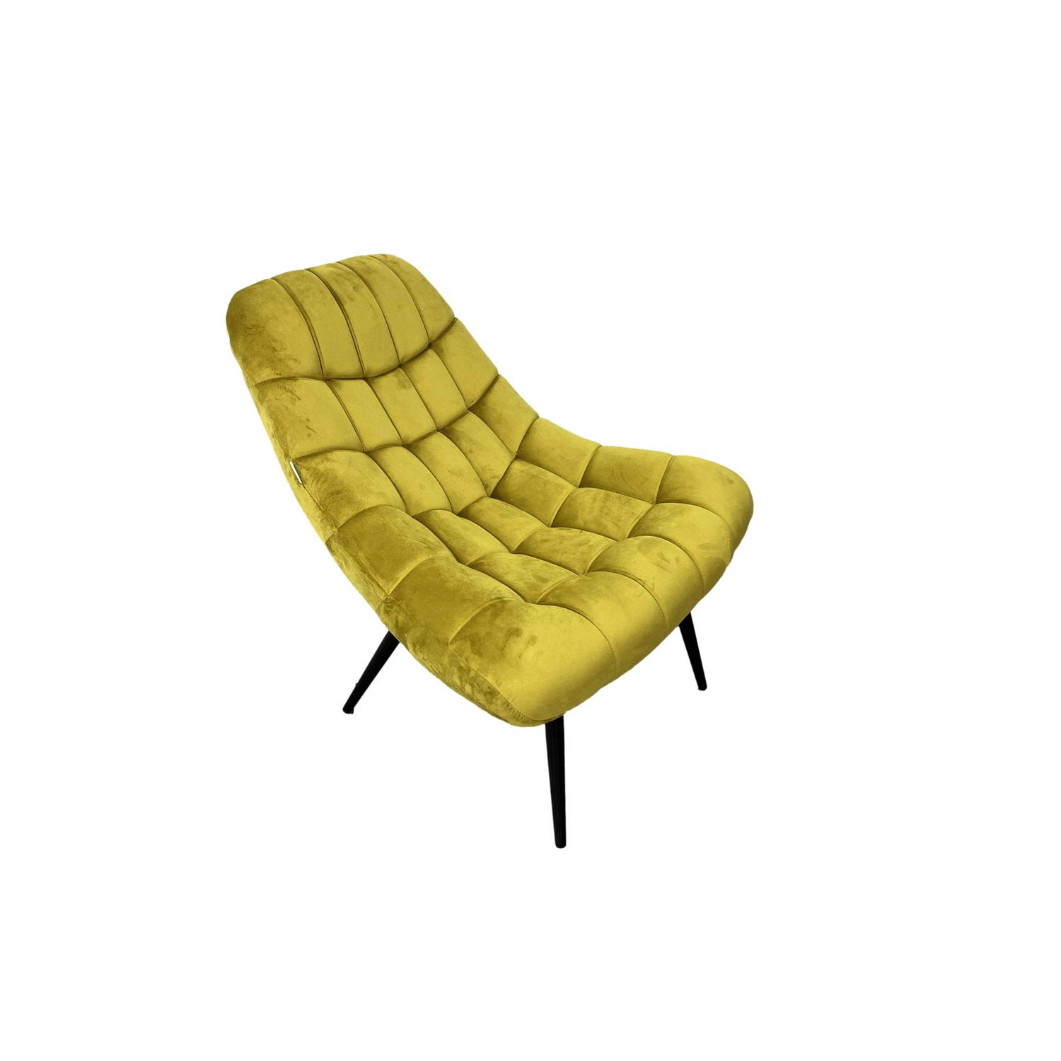 MaxxHome Eetkamerstoel - Lounge stoel - Eetkamerstoel met armleuning - Velvet Stoel - Ginger