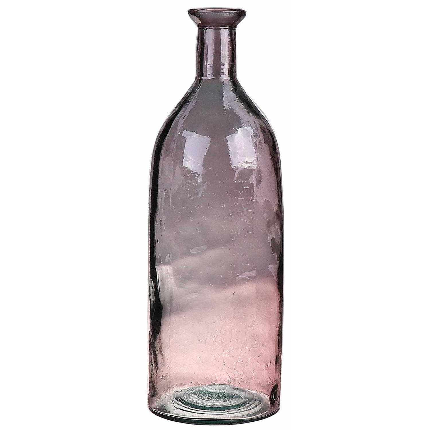 Bloemenvaas Oud Roze Transparant Gerecycled Glas D12 X H35 Cm Vazen