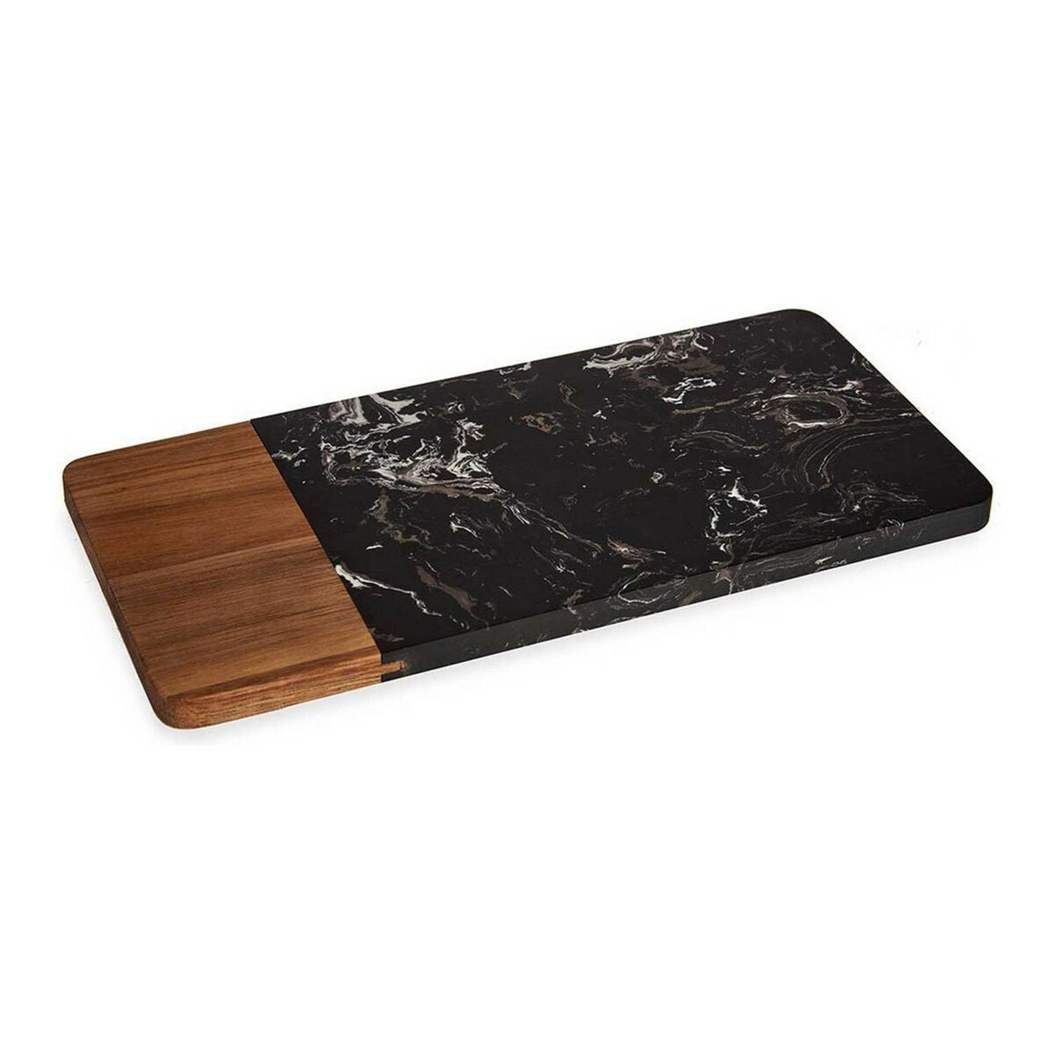 Noord Amerika Wanten Meevoelen Snijplank Zwart Bruin Acacia Marmer (15 x 1,3 x 30 cm) | Blokker