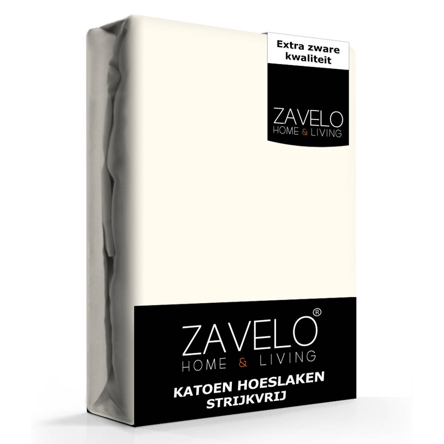 Zavelo Hoeslaken Katoen Strijkvrij Ivoor-lits-jumeaux (200x220 Cm)