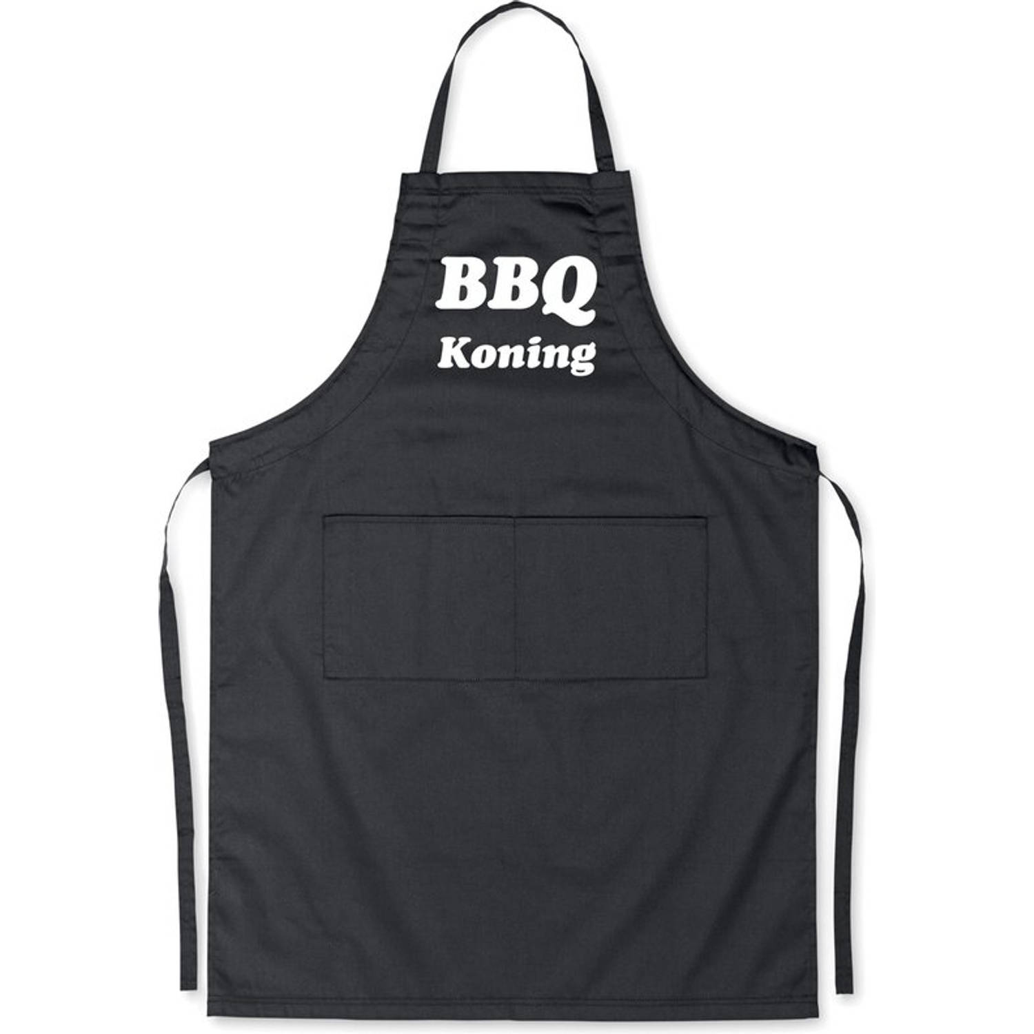 Benza Schort BBQ Koning Grappige-Leuke-Mooie Keukenschort-Luxe Zwart