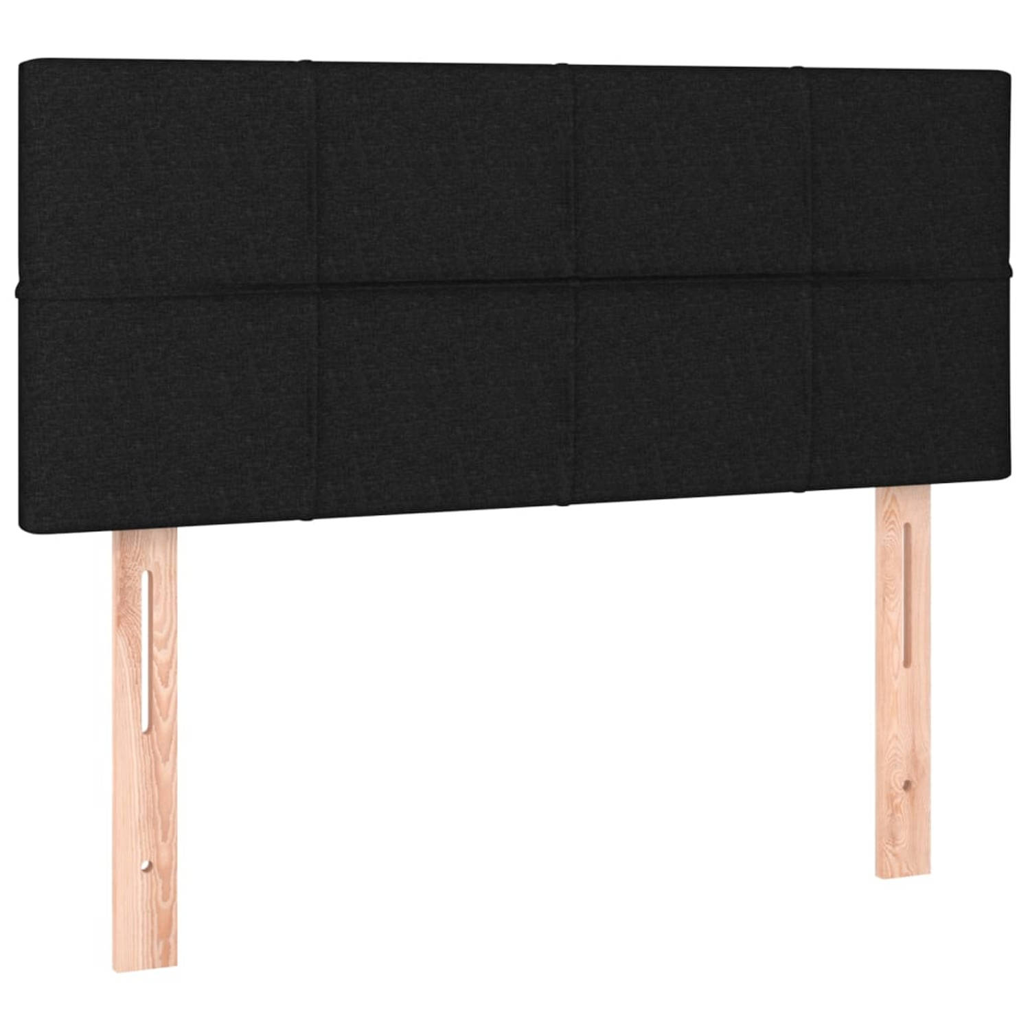 The Living Store Hoofdbord - Klassiek Ontwerp - Verstelbare Hoogte - Comfortabele Ondersteuning - Zwart - 100 x 5 x 78/88 cm