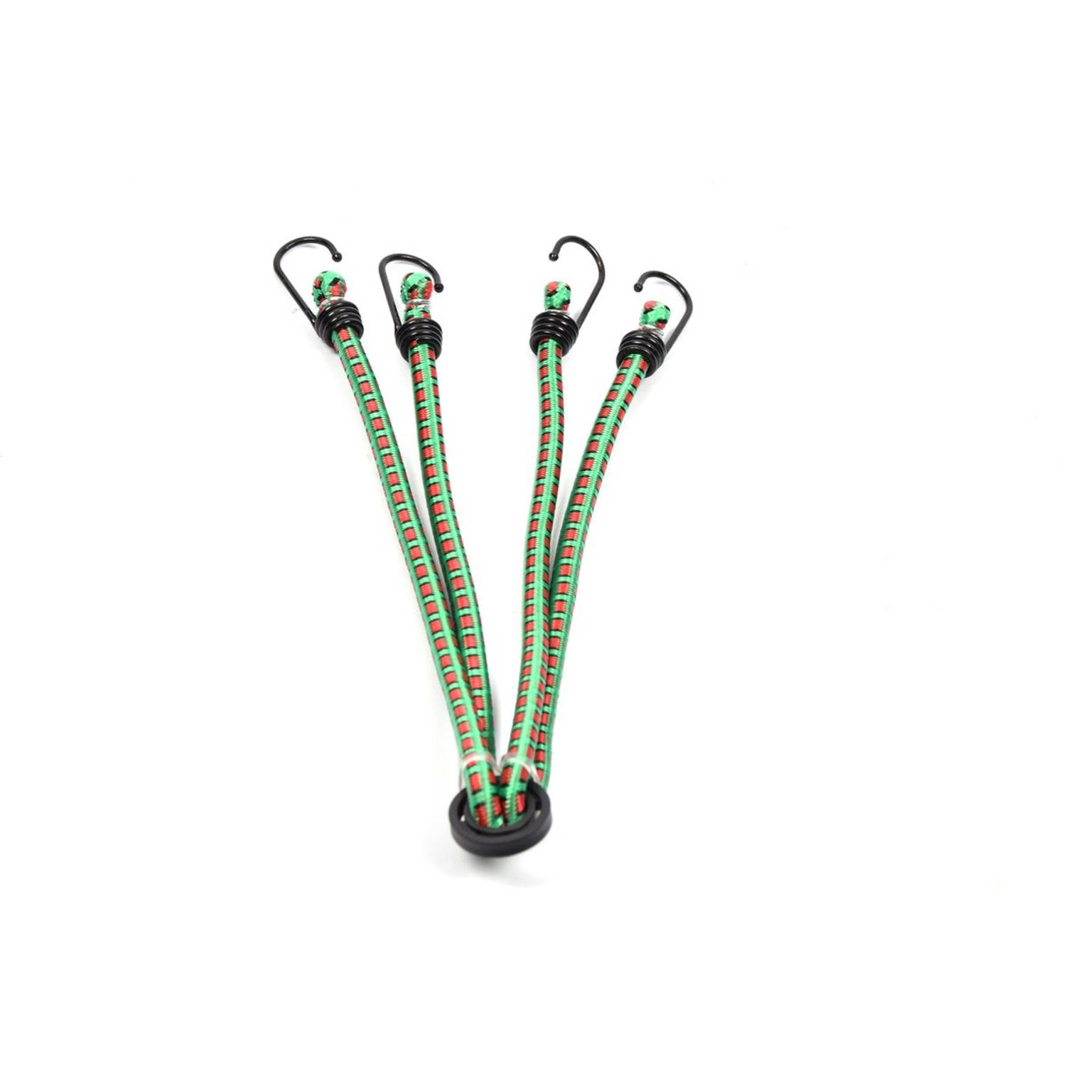 Snelbinders - Bagagespin 4 haken - spinbinder 60 cm met vier elastische armen -spinbinder 45 cm met vier elastische