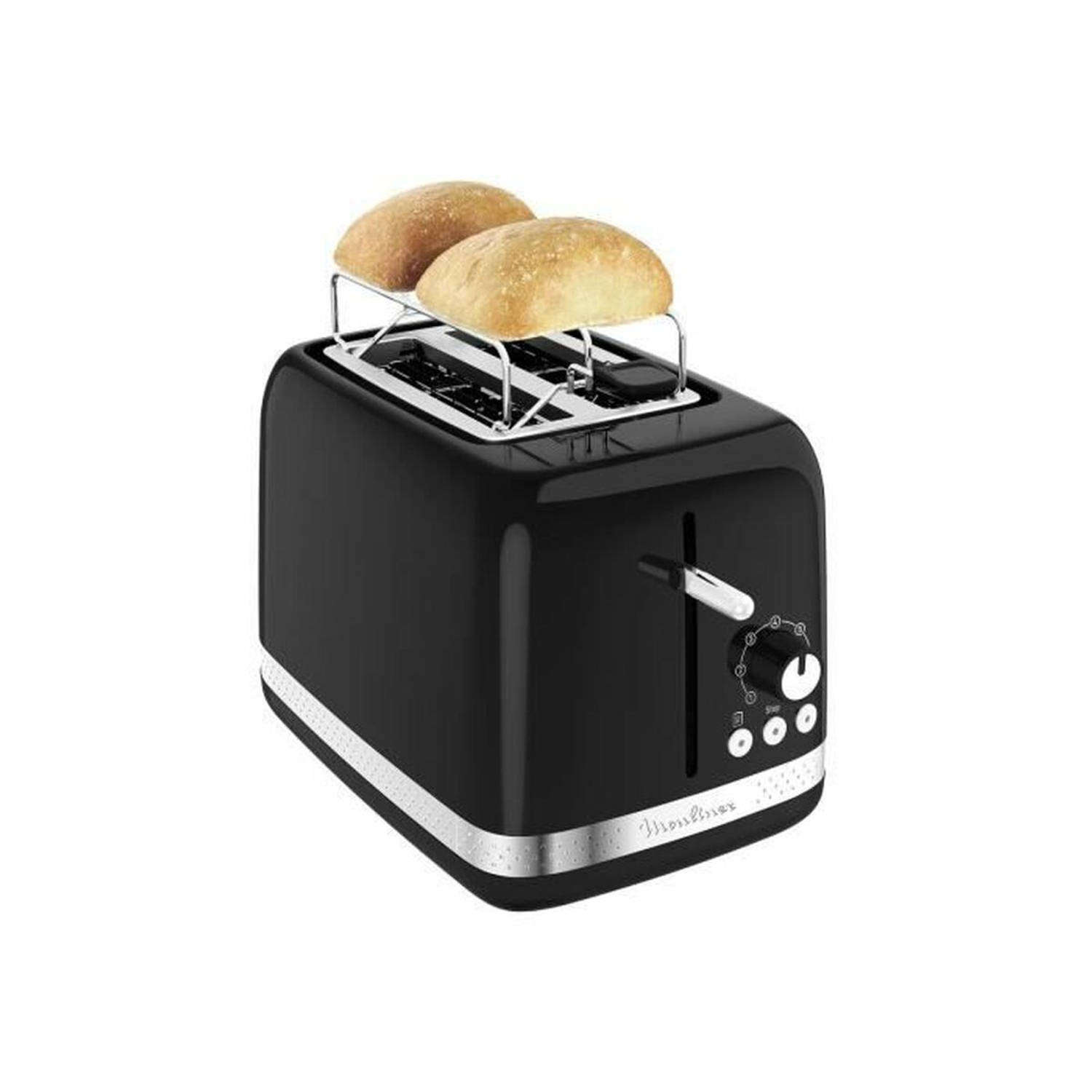 Moulinex Soleil LT301810 - Broodrooster met Broodjesverwarmer - Zwart