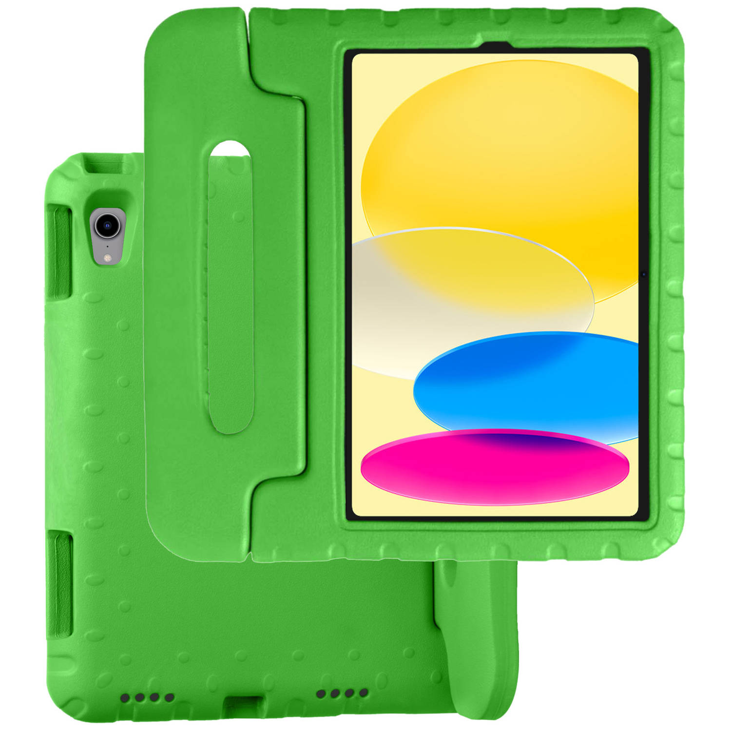 iPad 10 Hoesje Kinder Hoes Shockproof Cover - Kindvriendelijke iPad 2022 Hoes Kids Case - Groen