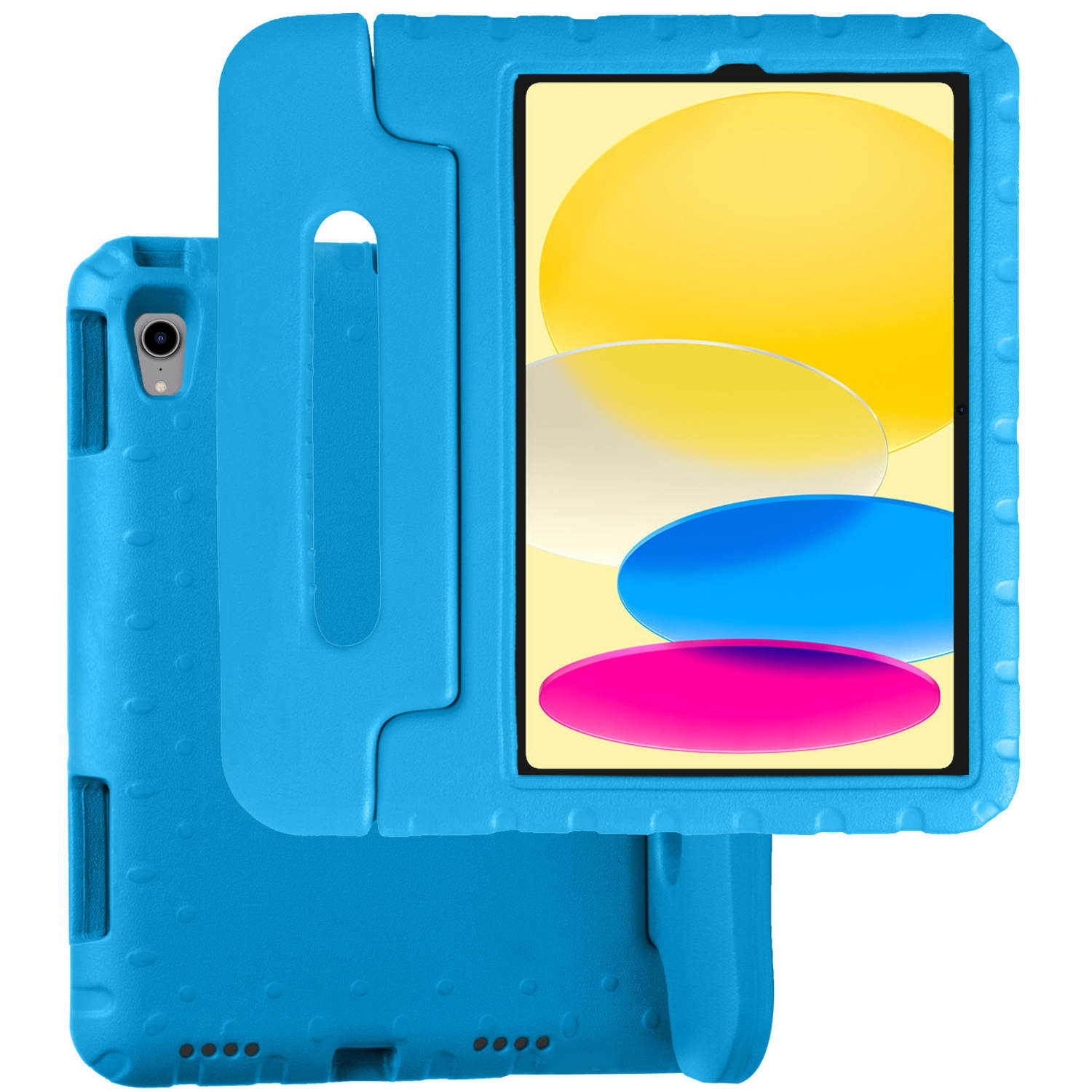 Basey iPad 10 Hoesje Kinder Hoes Shockproof Cover - Kindvriendelijke iPad 2022 Hoes Kids Case - Blauw