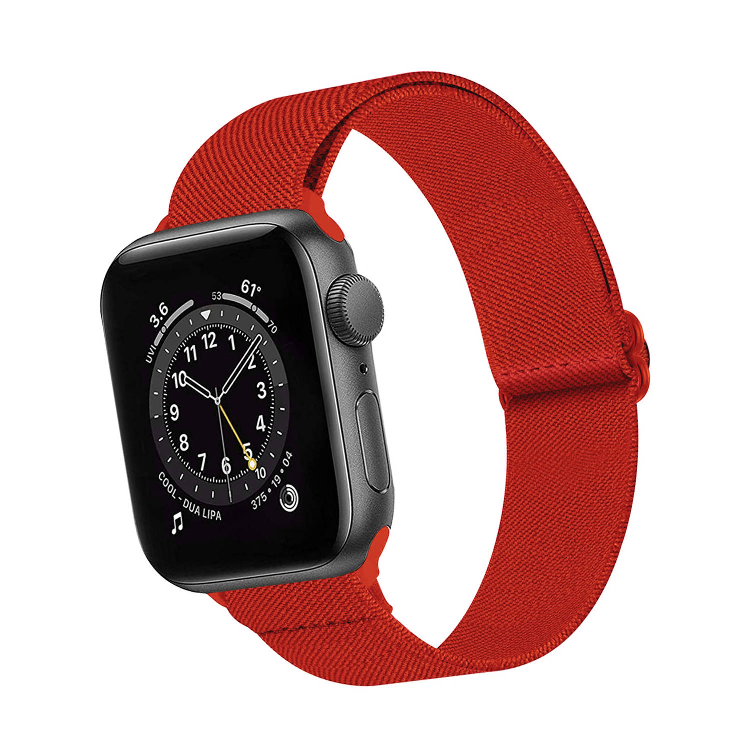 Nylon Bandje Geschikt Voor Apple Watch Bandje 42/44/45 mm - Horloge Band Verstelbare Gesp Polsband Geschikt Voor Apple Watch 1-8 / SE - 42/44/45 mm - Rood