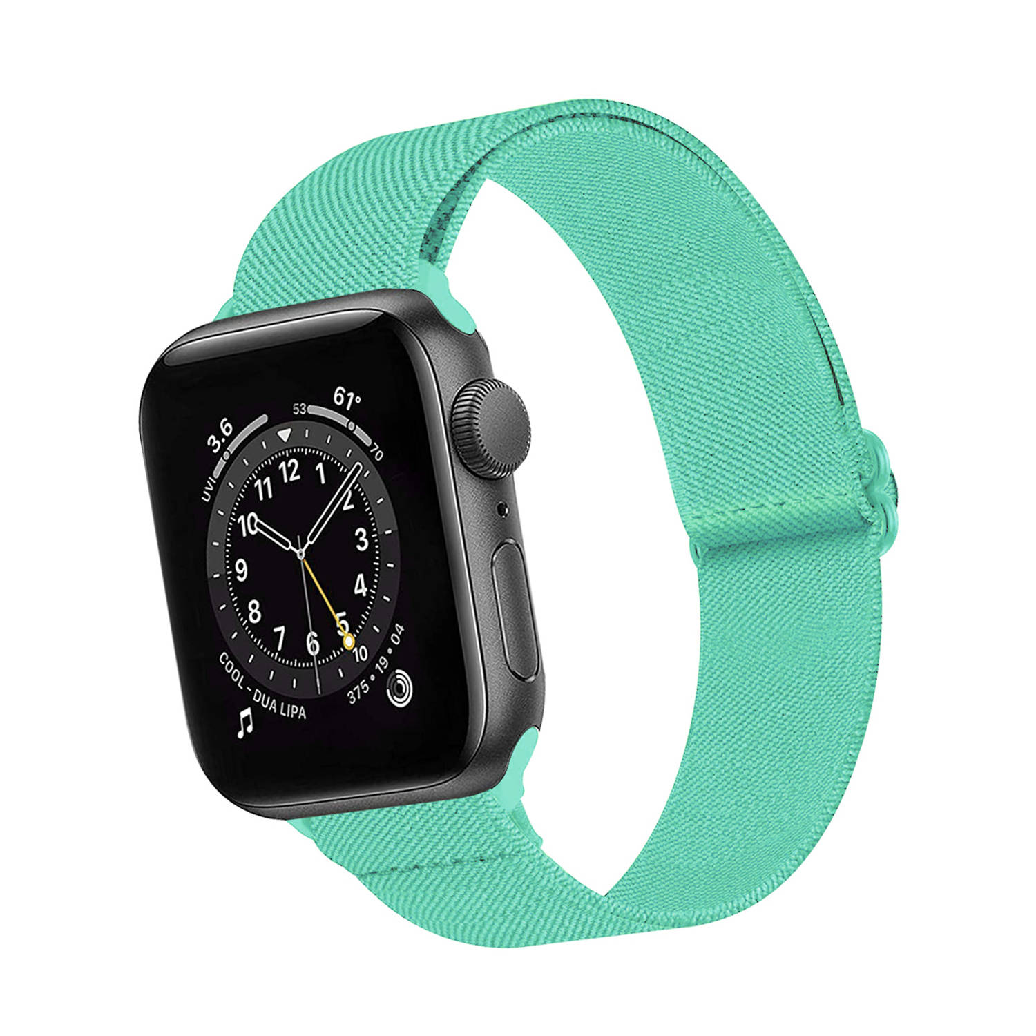 Nylon Bandje Geschikt Voor Apple Watch Bandje 42/44/45 mm - Horloge Band Verstelbare Gesp Polsband Geschikt Voor Apple Watch 1-8 / SE - 42/44/45 mm - Mint