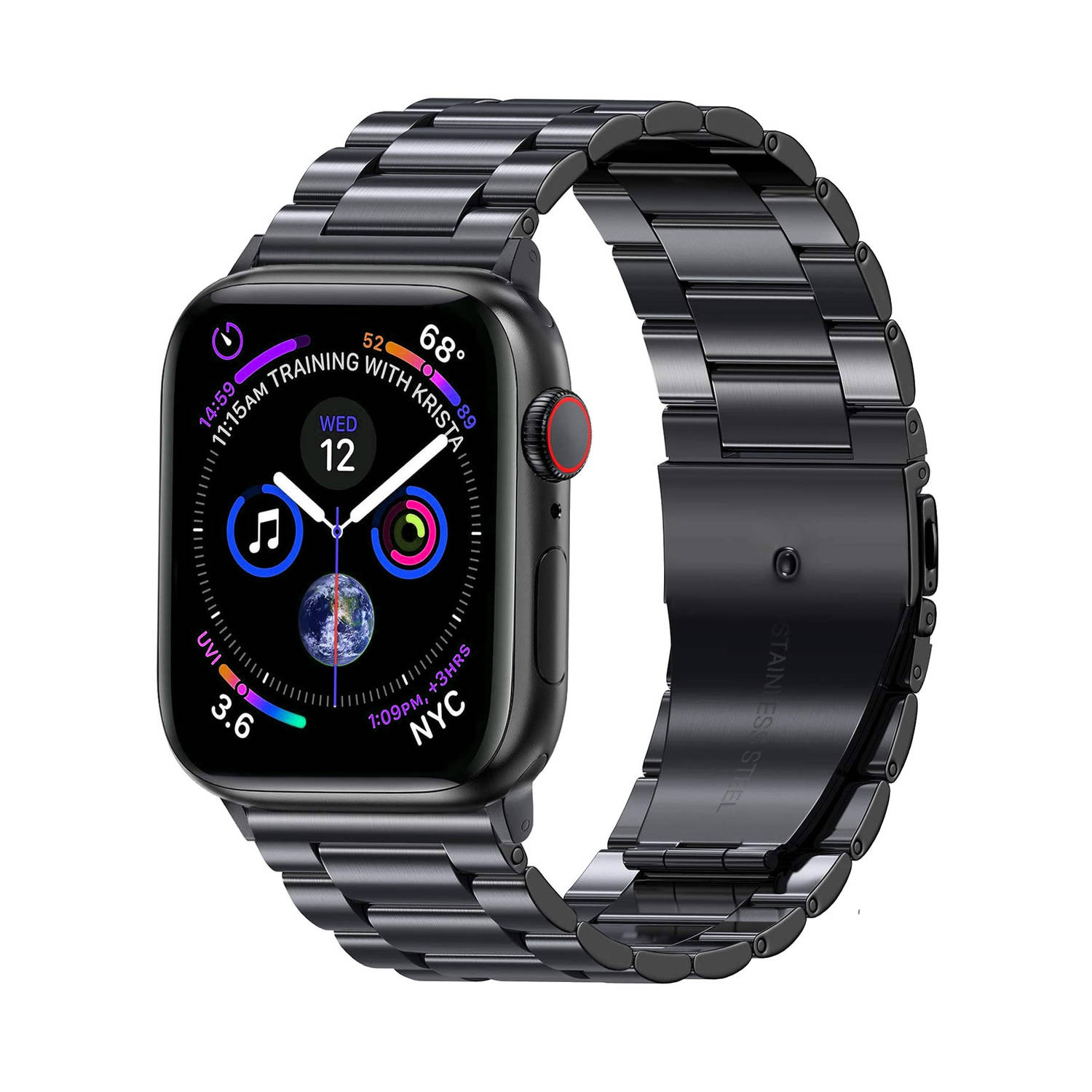 Basey Apple Watch Se (40mm) Apple Watch Se (40mm)- Zwart