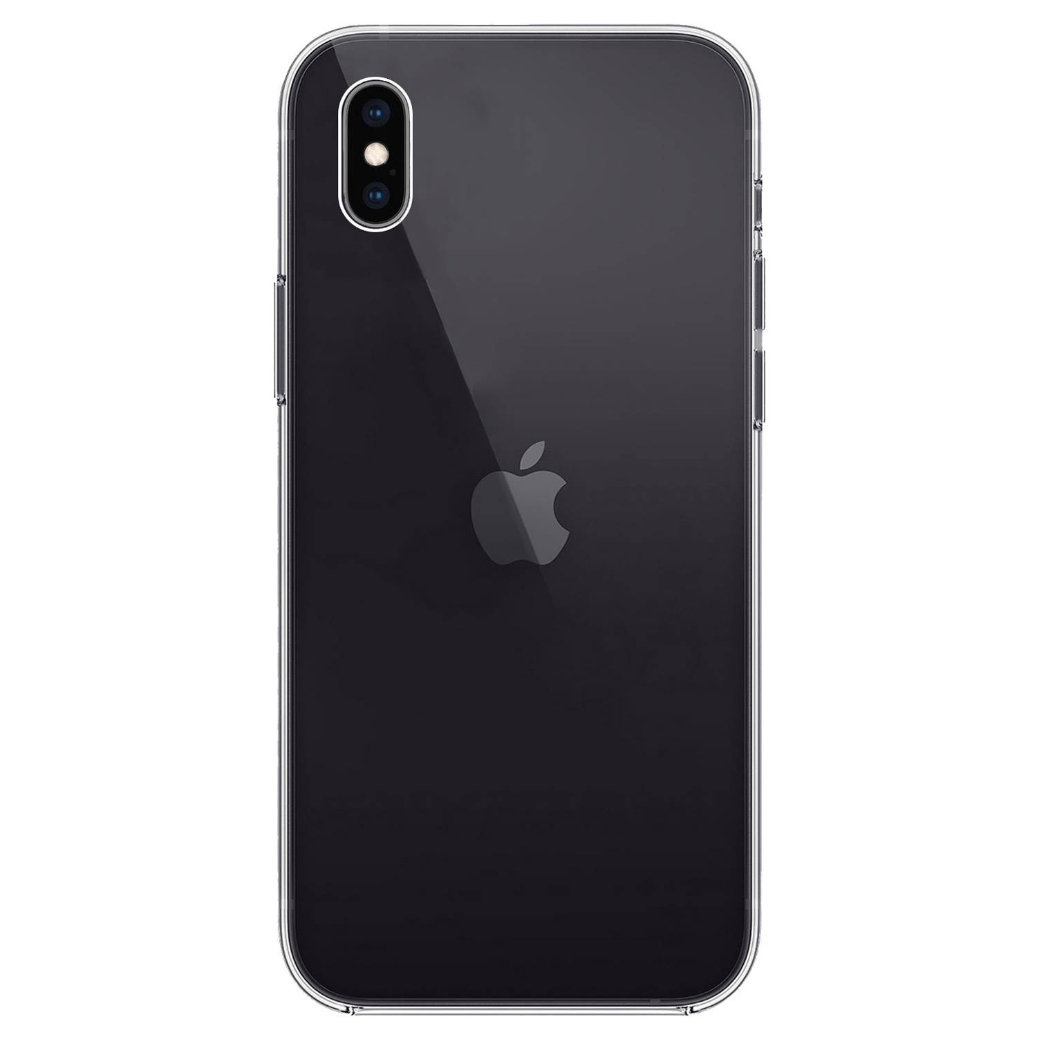 Basey Hoes voor iPhone X Hoesje Siliconen Back Cover Case - Hoes voor iPhone X Hoes Silicone Case Hoesje - Transparant