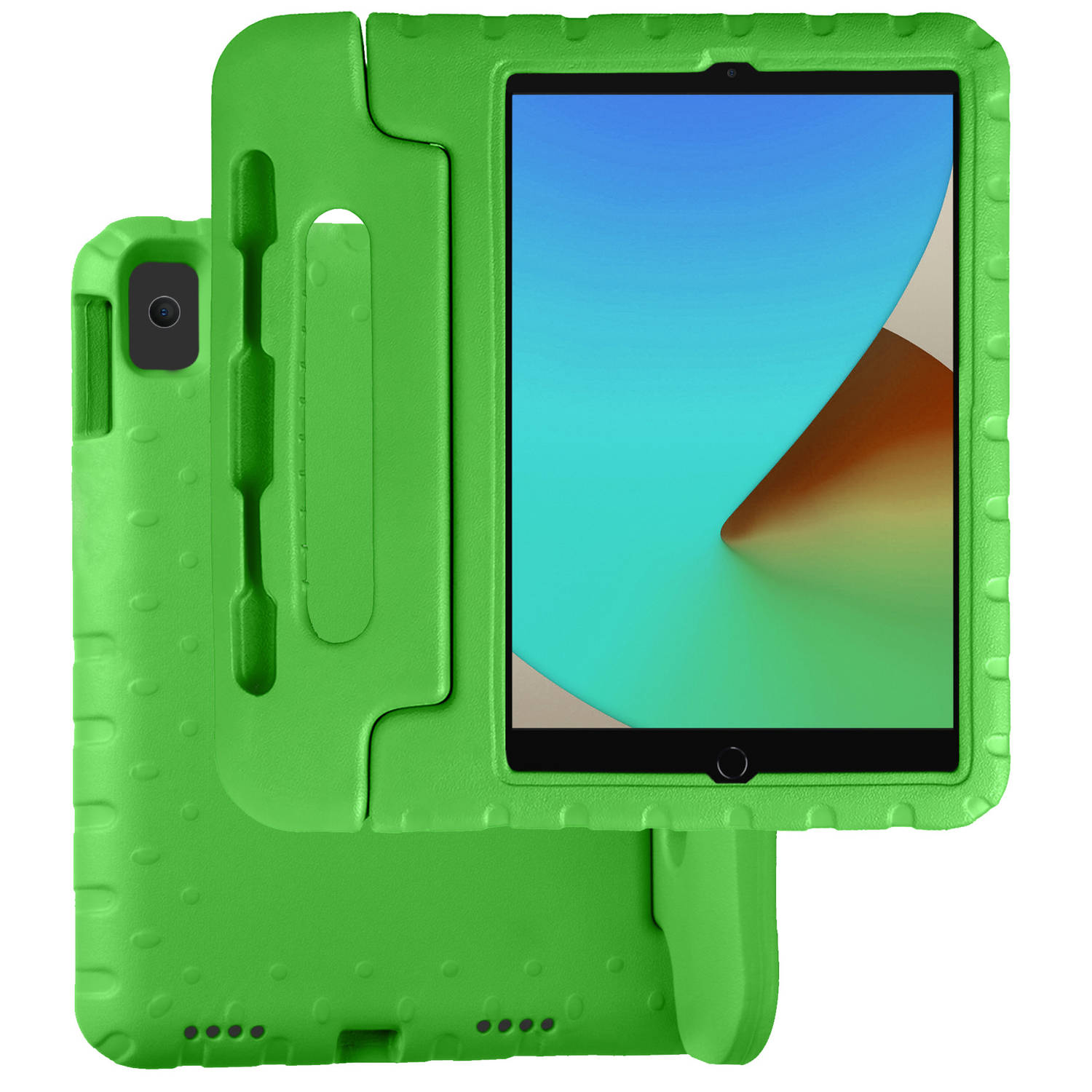 Basey iPad 10.2 2020 Hoesje Kinder Hoes Shockproof Cover - Kindvriendelijke iPad 10.2 2020 Hoes Kids Case - Groen