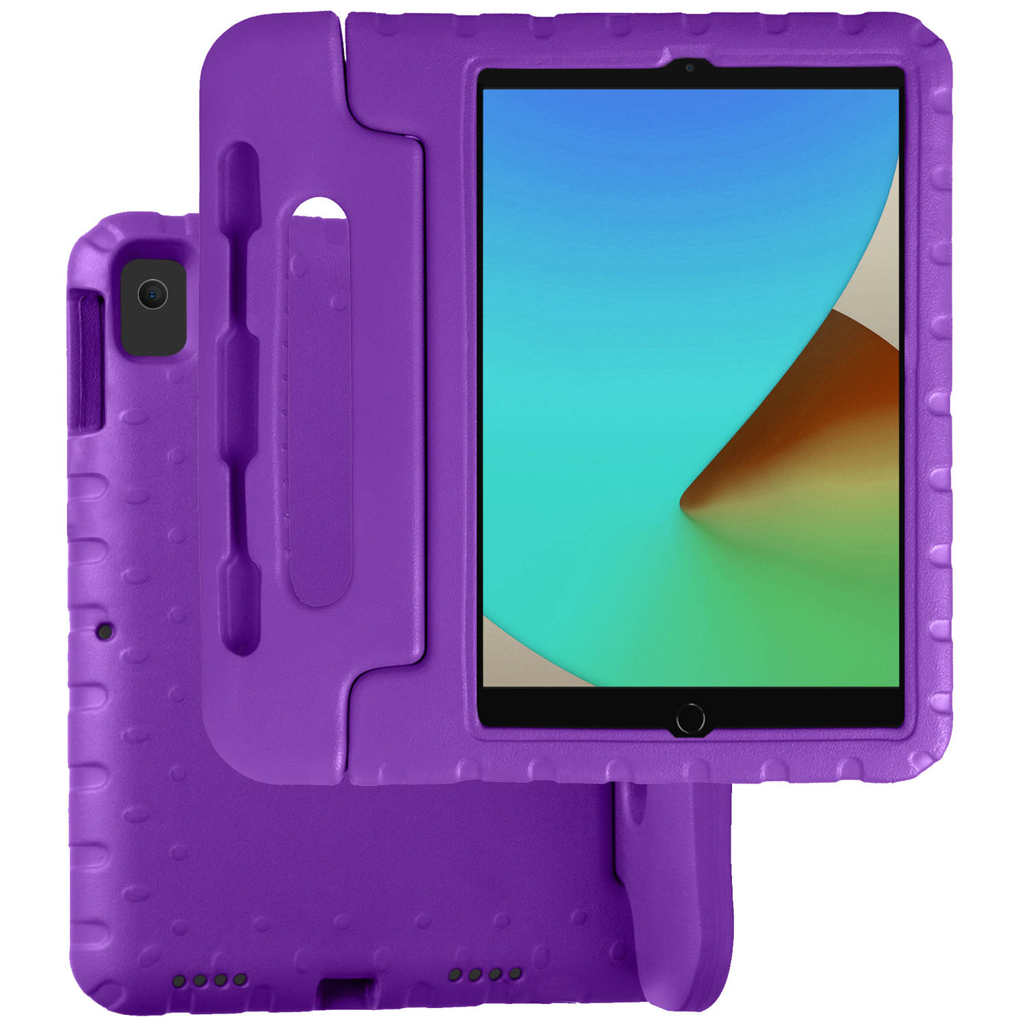 Basey iPad 10.2 2019 Hoesje Kinder Hoes Shockproof Cover - Kindvriendelijke iPad 10.2 2019 Hoes Kids Case - Paars
