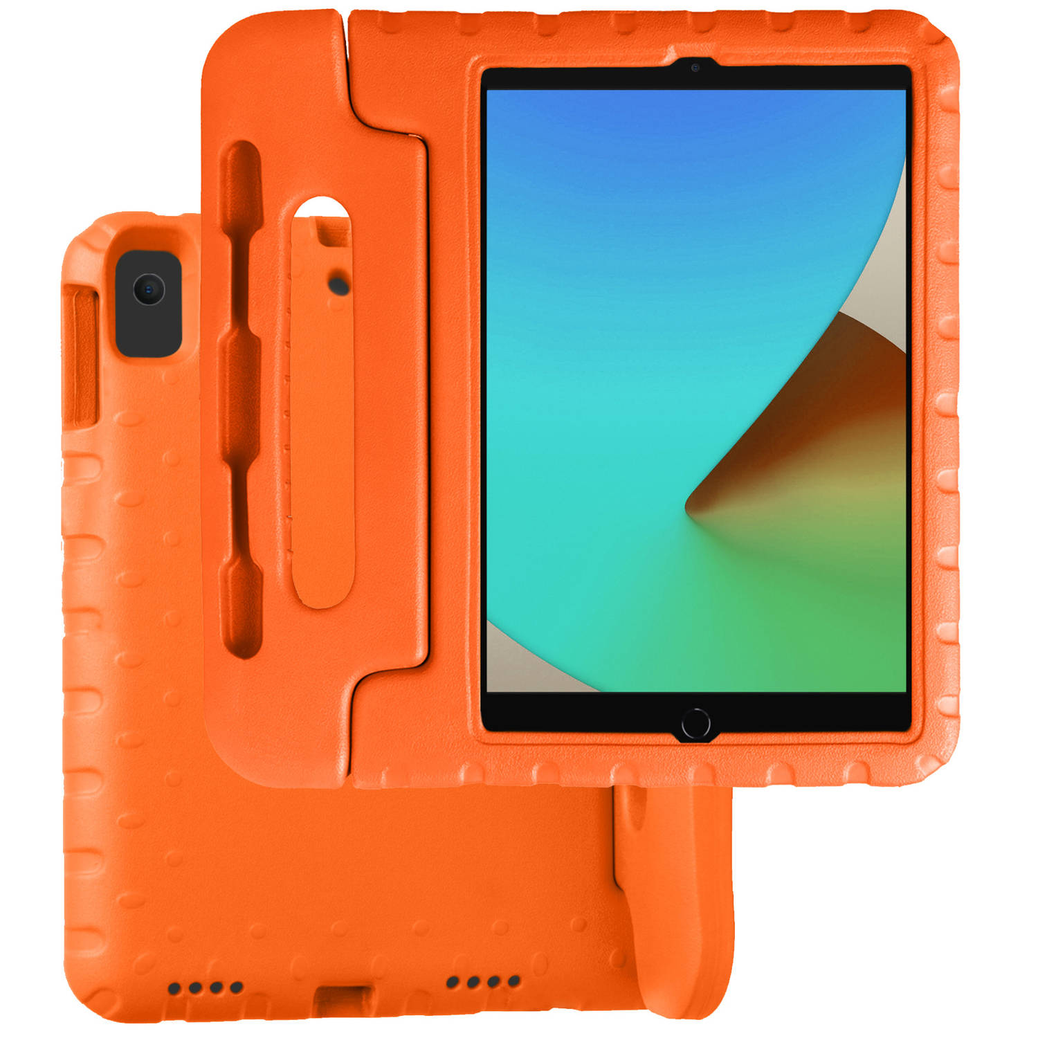 Basey iPad 10.2 2019 Hoesje Kinder Hoes Shockproof Cover - Kindvriendelijke iPad 10.2 2019 Hoes Kids Case - Oranje