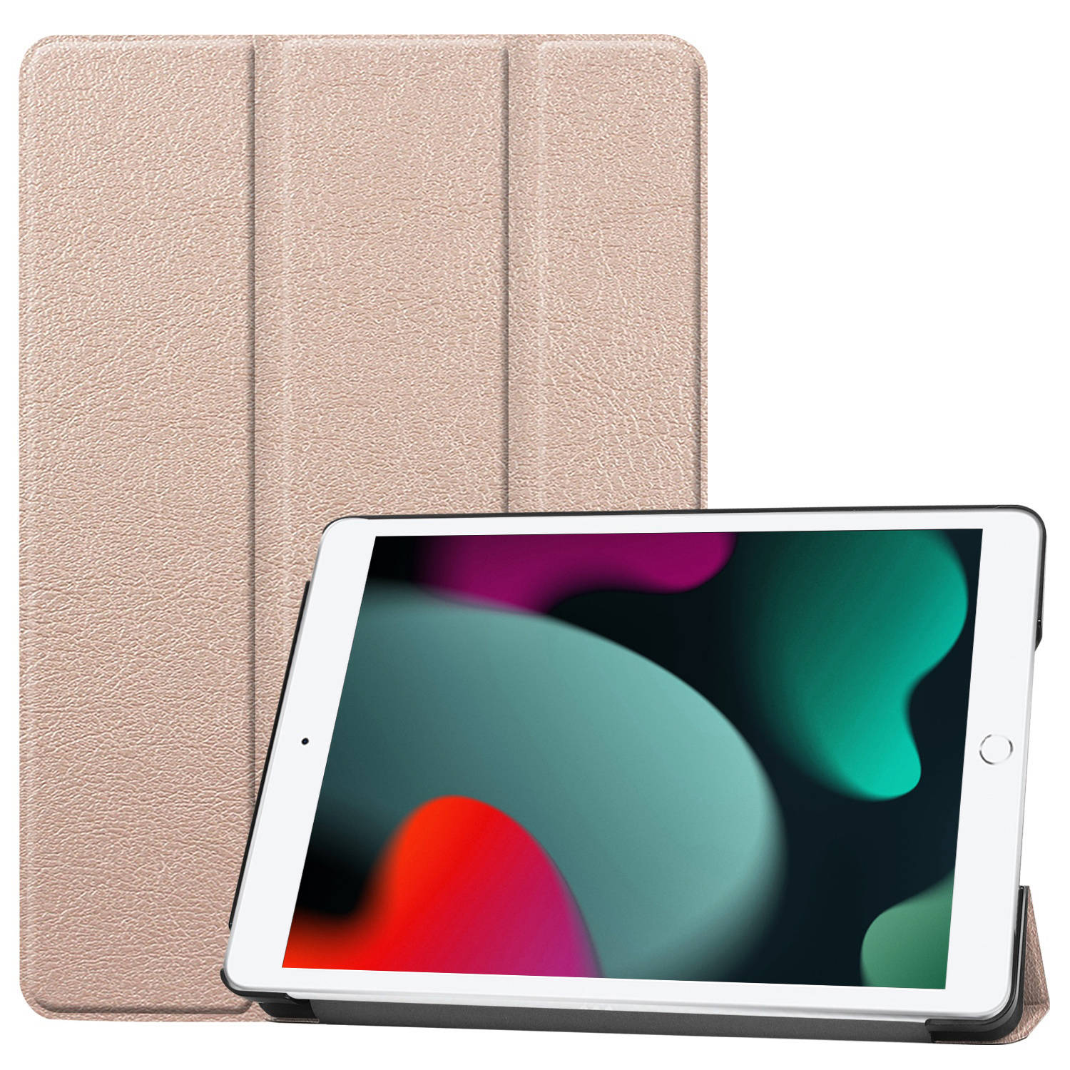 Basey iPad 10.2 2020 Hoes Book Case Hoesje - iPad 10.2 2020 Hoesje Hard Cover Case Hoes - Goud
