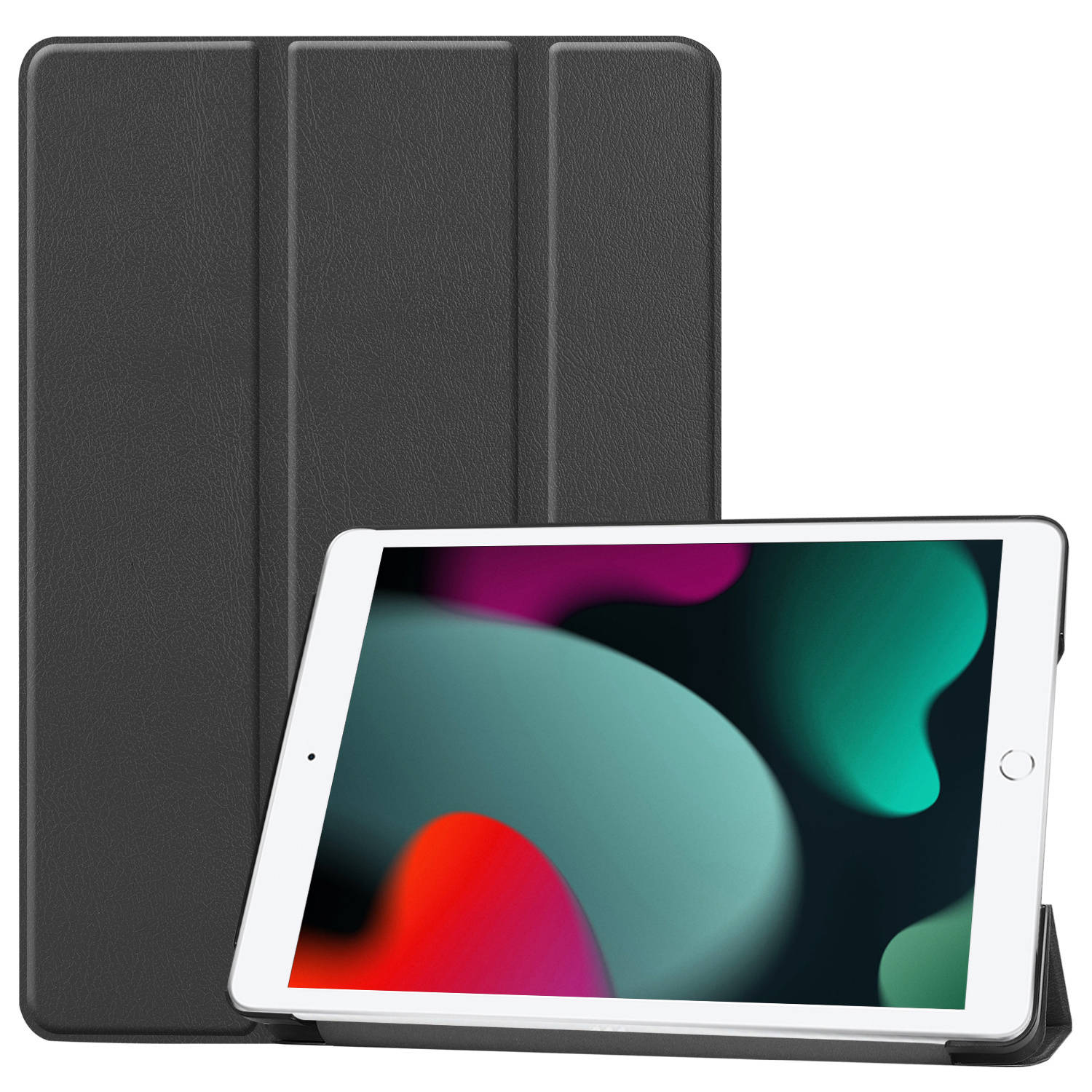 Basey iPad 10.2 2019 Hoes Book Case Hoesje - iPad 10.2 2019 Hoesje Hard Cover Case Hoes - Zwart