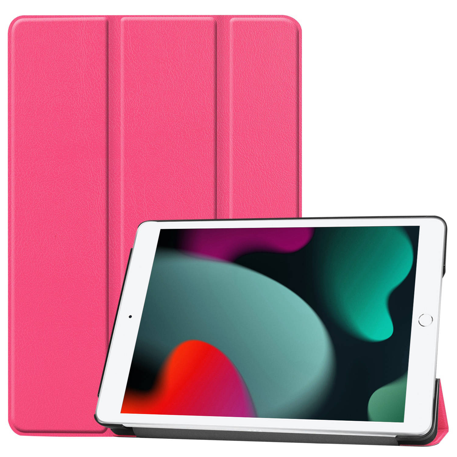 Basey iPad 10.2 2019 Hoes Book Case Hoesje - iPad 10.2 2019 Hoesje Hard Cover Case Hoes - Roze