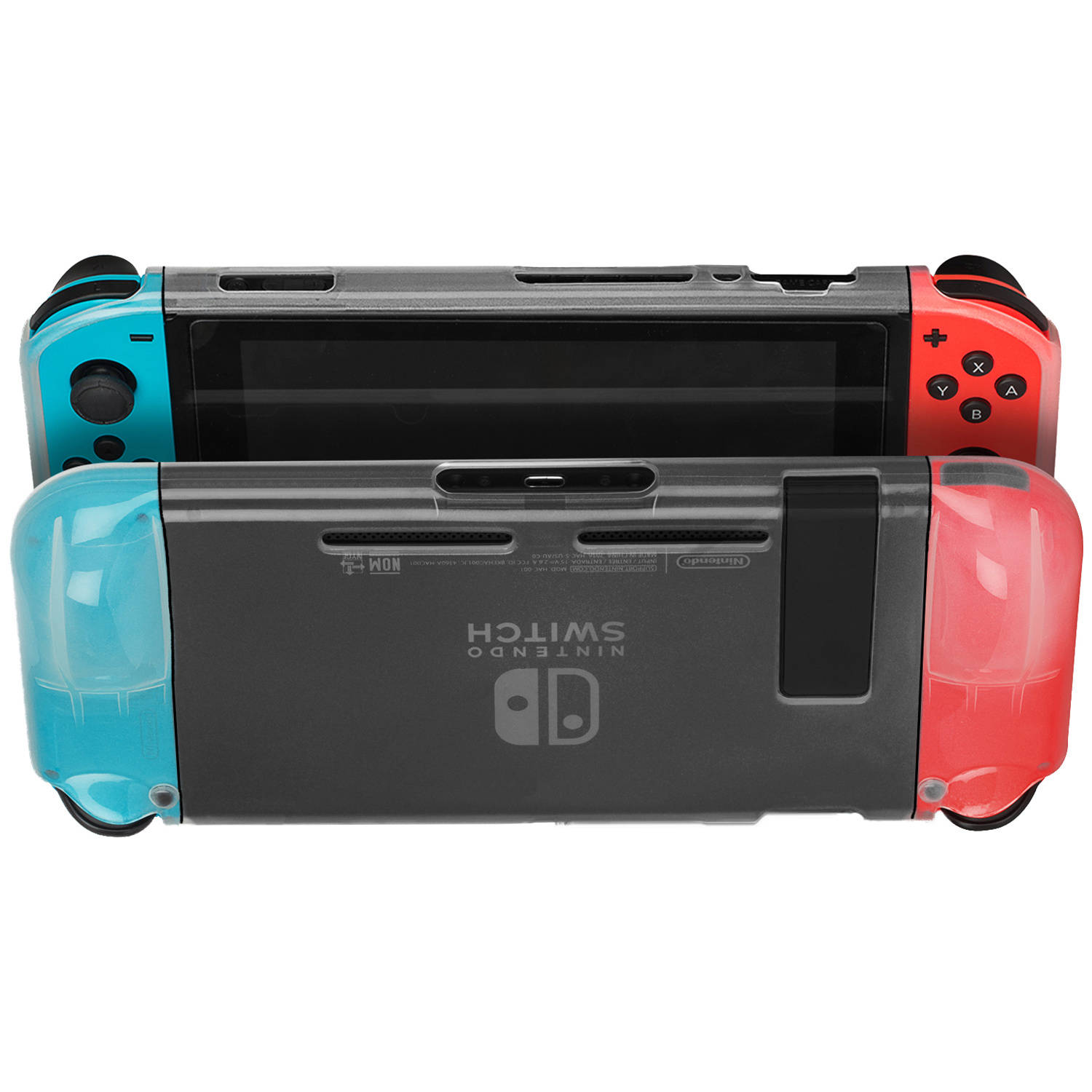 Basey Hoes Geschikt voor Nintendo Switch Case Case Geschikt Voor Nintendo Switch Beschermhoes - Transparant