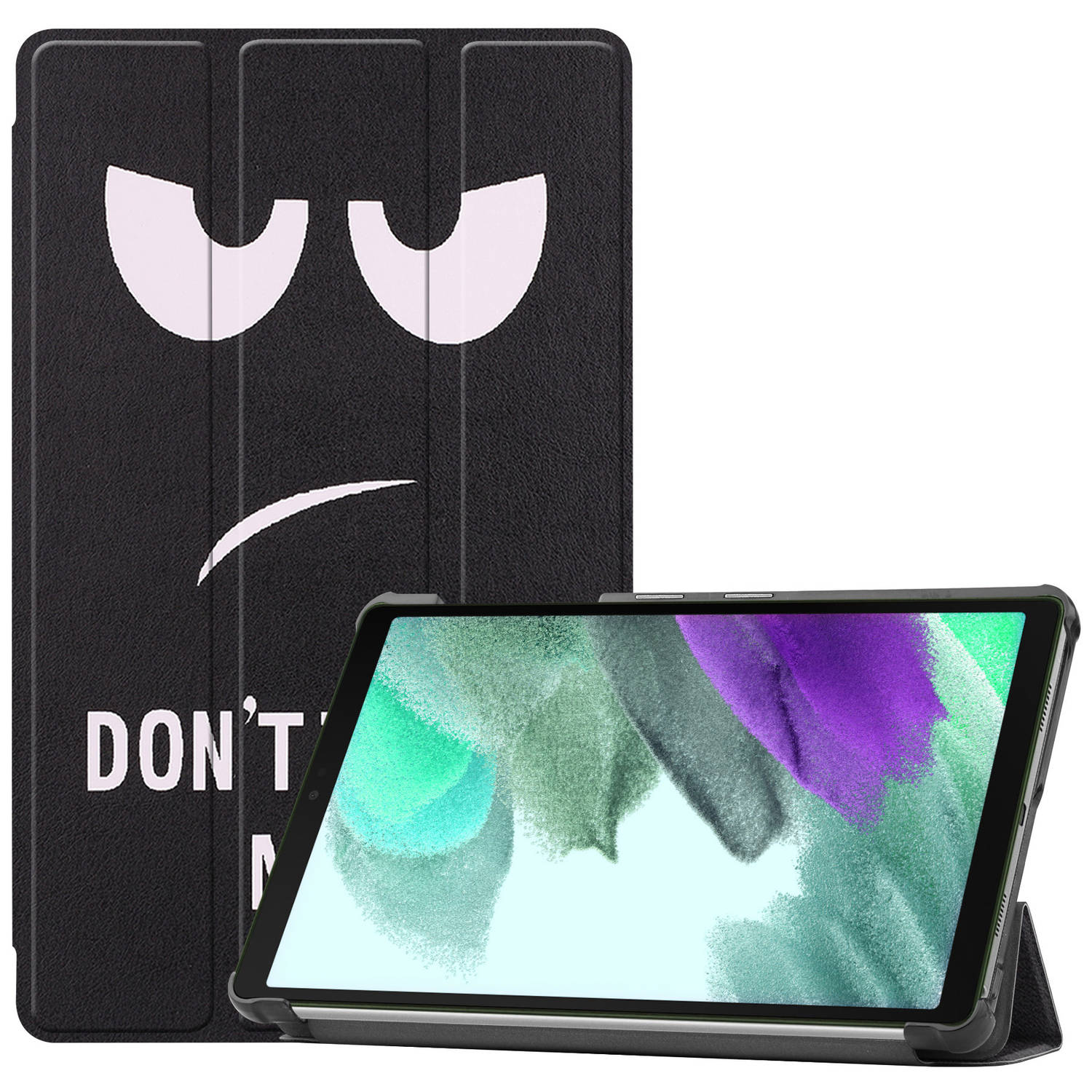 Samsung Tab S6 Lite Hoes Book Case Hoesje Don't Touch Me - Samsung Galaxy Tab S6 Lite Hoesje Hard Cover - Samsung Tab S6 Lite Hoes Don't Touch Me