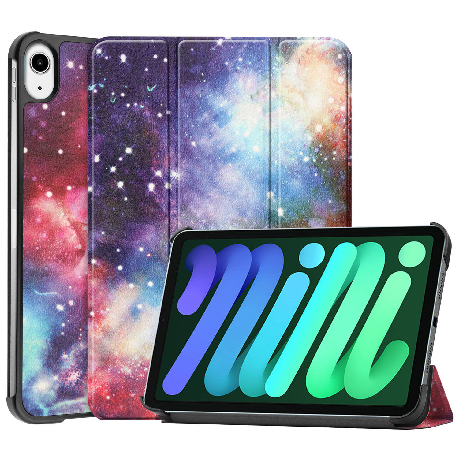 Basey Ipad Mini 6 Hoesje Kunstleer Hoes Case Cover Ipad Mini 6-galaxy