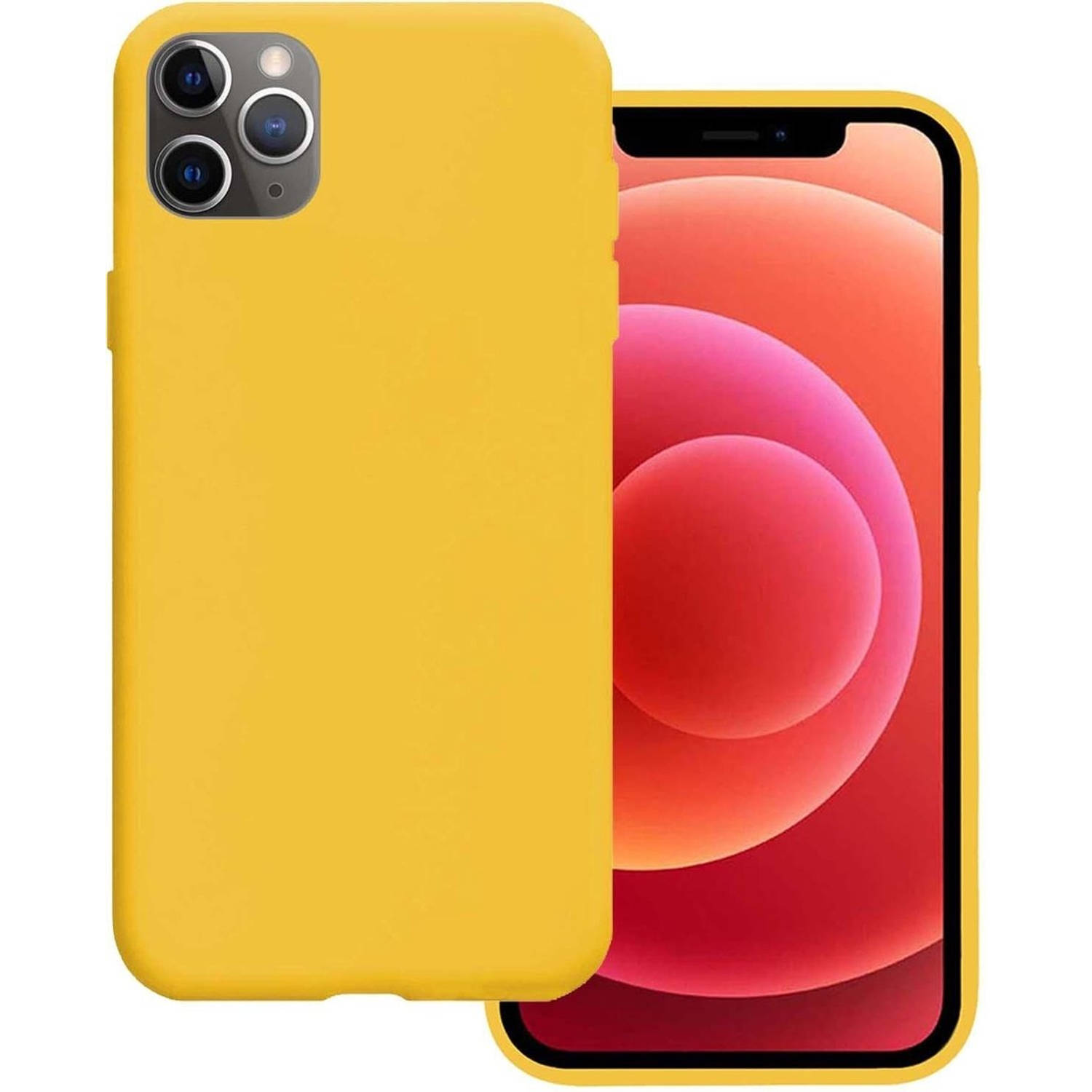 Basey Iphone 11 Pro Hoesje Siliconen Hoes Case Cover Iphone 11 Pro-geel