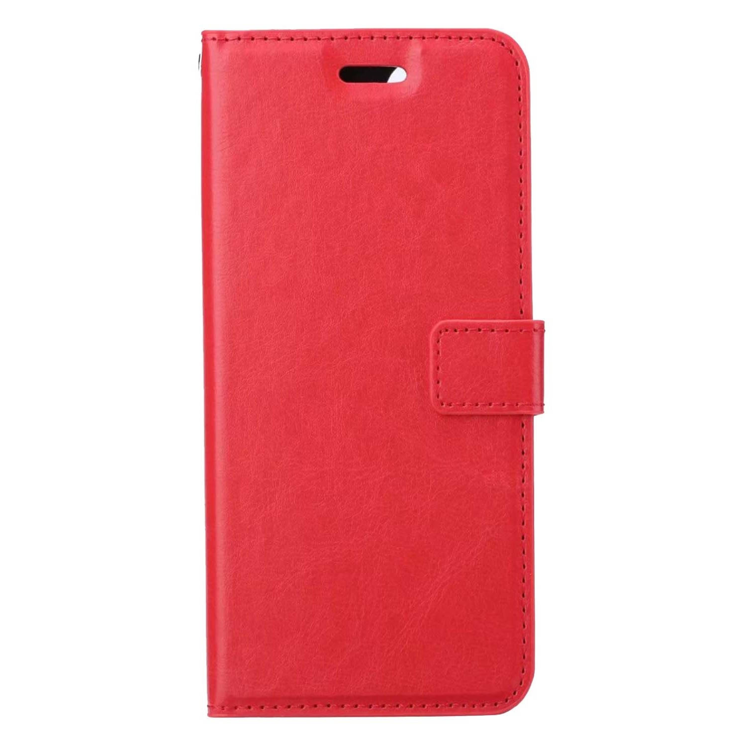 Basey Apple Iphone 14 Pro Max Hoesje Book Case Kunstleer Cover Hoes Rood