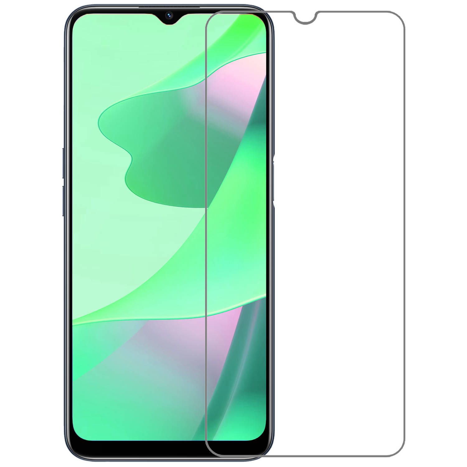 Basey Oppo A16 Screenprotector Tempered Glass Oppo A16 Beschermglas Oppo A16 Screen Protector