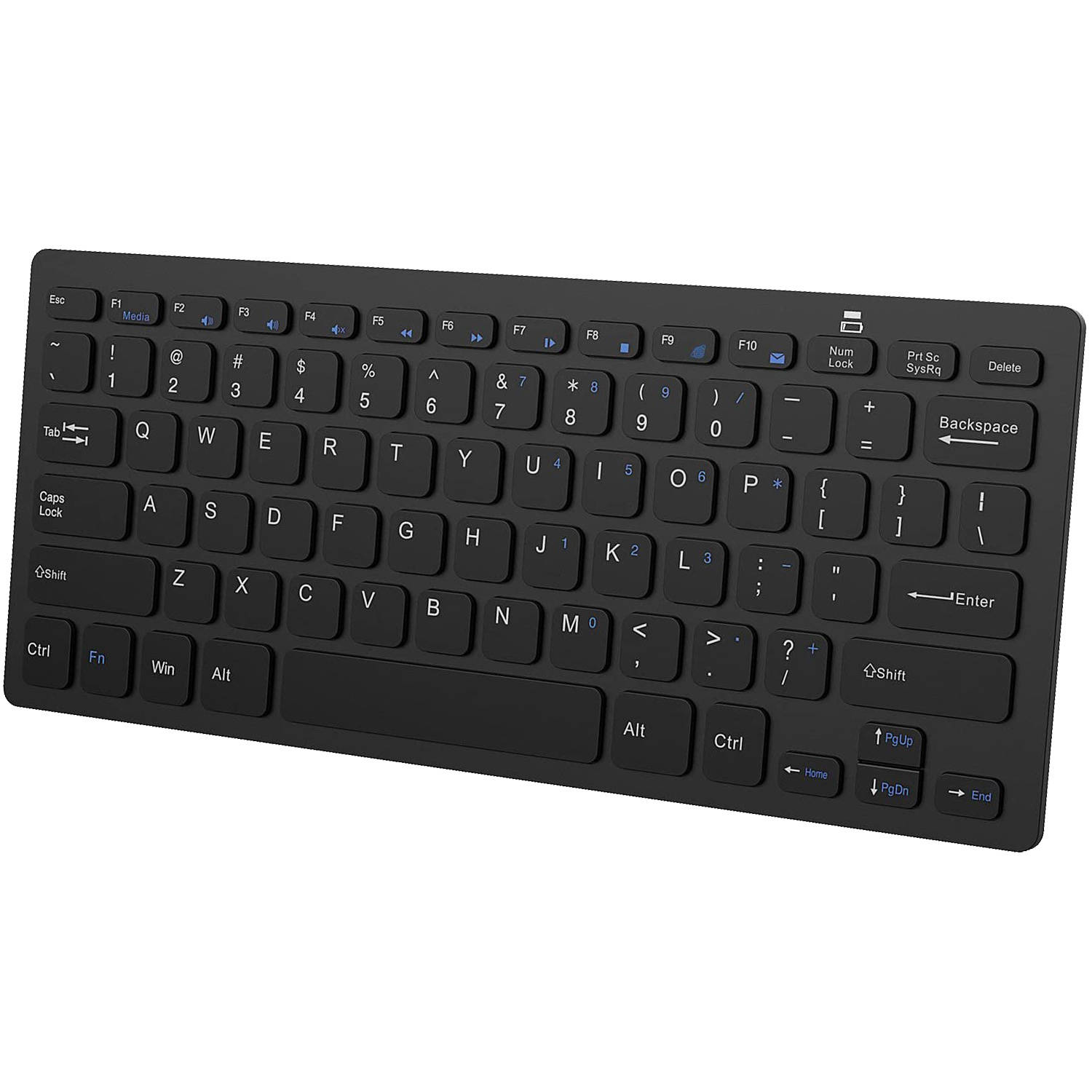 Basey Draadloos Toetsenbord Bluetooth Keyboard - Bluetooth Toetsenbord Draadloos Universeel - Wireless Keyboard - Zwart