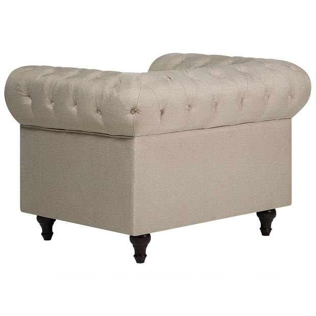 Beliani CHESTERFIELD - Zitgroep-Beige-Polyester