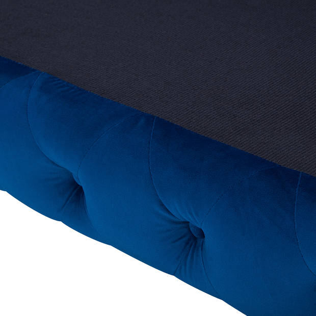 Beliani SOTRA - Driezitsbank-Blauw-Fluweel