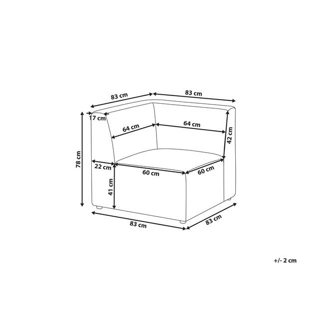 Beliani LEMVIG - Module Element-Wit-Corduroy